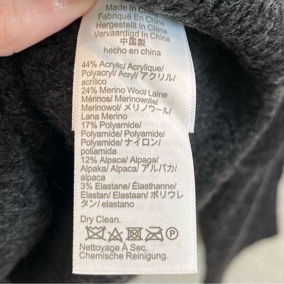 J. Crew Half Zip Stretch Merino Wool Sweater in Heather Charcoal NWT! size Large - Picture 10 of 13